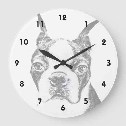 Boston Terrier dog Grote Klok (Voorkant)