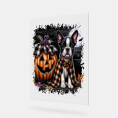 Boston Terrier Dog Halloween Acryl Bord (Hoek)