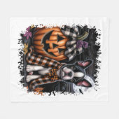 Boston Terrier Dog Halloween Fleece Deken (Voorkant (Horizontaal))