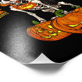 Boston Terrier Dog Halloween Foto Afdruk (Hoek)