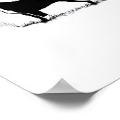 Boston Terrier Dog - Halloween Moon Silhouette Ove Poster (Hoek)