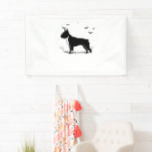 Boston Terrier Dog - Halloween Moon Silhouette Ove Spandoek (Insitu)