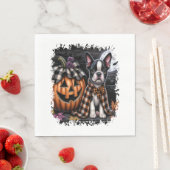 Boston Terrier Dog Halloween Servet (Insitu)