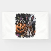 Boston Terrier Dog Halloween Spandoek (Horizontaal)