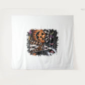 Boston Terrier Dog Halloween Wandkleed (Voorkant (horizontaal))