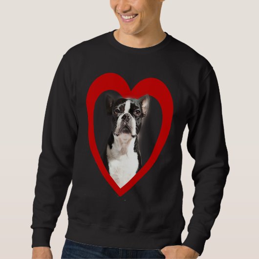 Boston Terrier  Dog Heart   Terrier  Boston Terrie Trui (Voorkant)