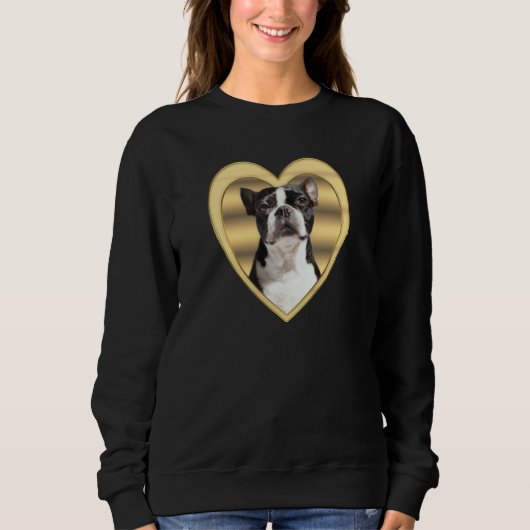 Boston Terrier Dog Heart  Terrier Boston Terrier Trui (Voorkant)