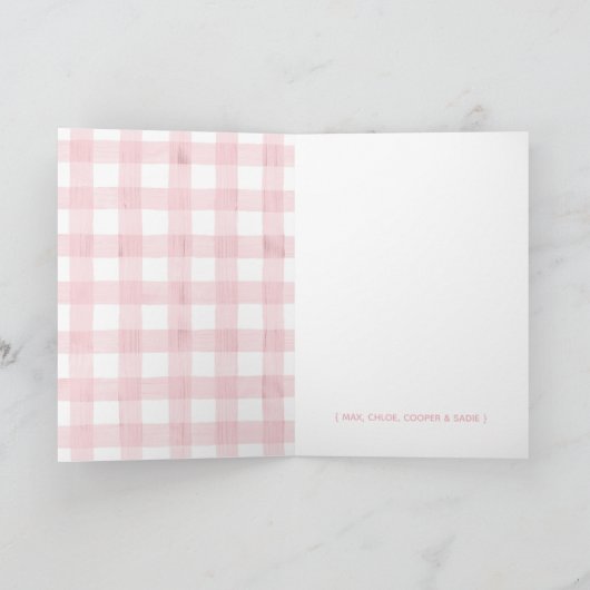 Boston Terrier Dog Holiday Christmas Wenskaart Feestdagen Kaart (Binnen)