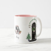 Boston Terrier Dog Holiday met kerstfoto Mok (Voorkant rechts)