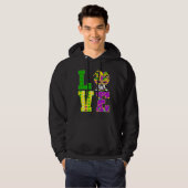 Boston Terrier Dog I Love Mardi Gras Costume Mas Hoodie (Voorkant volledig)