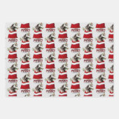 Boston Terrier Dog in Holiday Gift Bag Inpakpapier Vel (Voorkant 2)