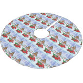 Boston Terrier dog in kerstcadeau Truck Kerstboom Rok (Gekanteld)