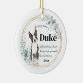 Boston Terrier Dog in Loving Memory Pet Memorial Keramisch Ornament (Rechts)