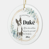Boston Terrier Dog in Loving Memory Pet Memorial Keramisch Ornament (Links)