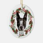 Boston Terrier dog Keramisch Ornament (Rechts)