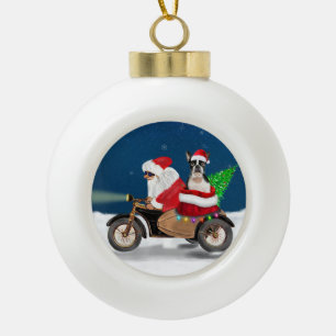 Boston Terrier Dog kerstkerstkerstkerstbedekking Keramische Bal Ornament