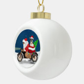 Boston Terrier Dog kerstkerstkerstkerstbedekking Keramische Bal Ornament (Rechts)