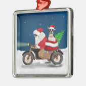 Boston Terrier Dog kerstkerstkerstkerstbedekking Metalen Ornament (Links)