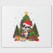 Boston Terrier Dog Kerstmis is cadeaukaartje licht Cadeaupapier (Vlak)