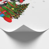 Boston Terrier Dog Kerstmis is cadeaukaartje licht Cadeaupapier (Hoek)