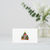 Boston Terrier Dog Kerstmis is cadeaukaartje licht Visitekaartje (Staand voorkant)