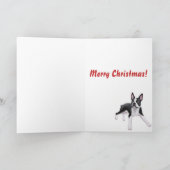Boston Terrier Dog Kerstmis Kaart (Binnen)