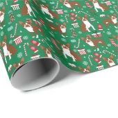 Boston Terrier Dog Liver boston Kerstmis Cadeaupapier (Rol Hoek)