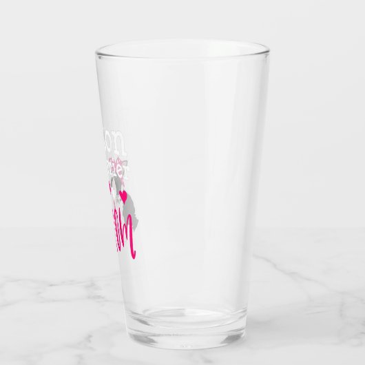 Boston Terrier Dog Mam Owner Cute Funny Glas (Links)