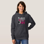 Boston Terrier Dog Mam Owner Cute Funny Hoodie (Voorkant volledig)