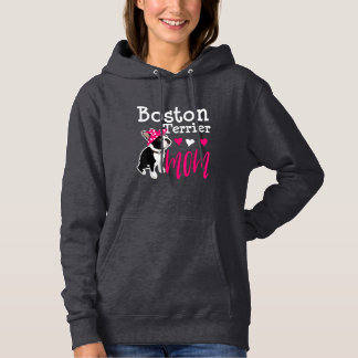 Boston Terrier Dog Mam Owner Cute Funny Hoodie