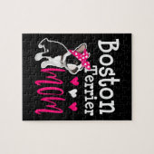 Boston Terrier Dog Mam Owner Cute Funny Legpuzzel (Horizontaal)
