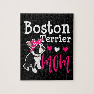 Boston Terrier Dog Mam Owner Cute Funny Legpuzzel