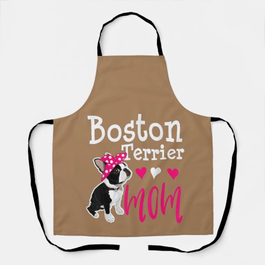 Boston Terrier Dog Mam Owner Cute Funny Schort (Voorkant)