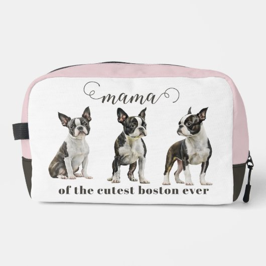 Boston Terrier Dog mama Toilettasje (Voorkant)