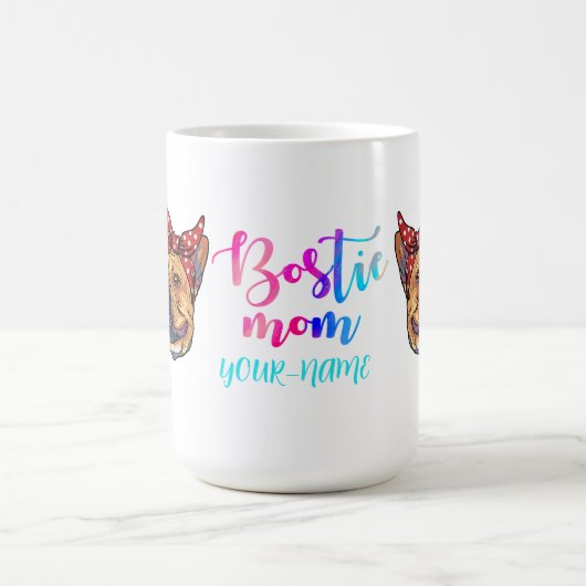 Boston Terrier Dog Mok Moederdag Bosti Mam (Center)