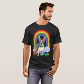 Boston Terrier Dog Mom Easter Eggs Bunny Rabbit T-shirt (Voorkant volledig)