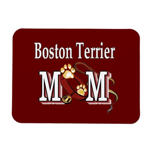 Boston Terrier Dog MOM Magneet (Horizontaal)