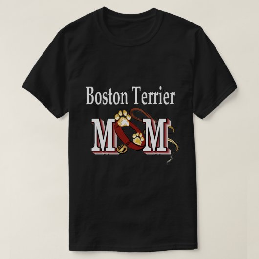 Boston Terrier Dog MOM T-shirt (Design voorkant)