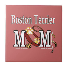 Boston Terrier Dog MOM Tegeltje