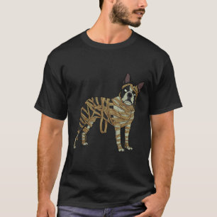 Boston Terrier Dog Mummy Halloween Costume Dog T-shirt