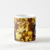 Boston Terrier Dog omringd door de Autumn Leaves M Koffiemok (Center)