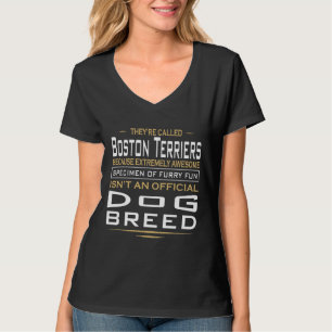 Boston Terrier Dog Oowner Furry Fun T-shirt
