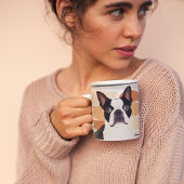 Boston Terrier Dog - Oranje geometrische Koffiemok