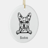 Boston Terrier dog ornament (Rechts)