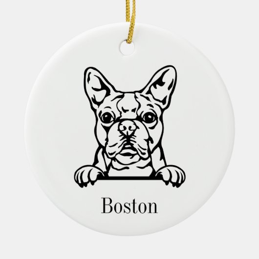 Boston Terrier dog ornament (Voorkant)