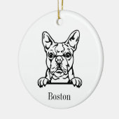 Boston Terrier dog ornament (Links)