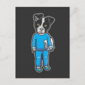 Boston Terrier Dog Pajamas Puppy Sleep Bed Time Briefkaart (Voorkant)