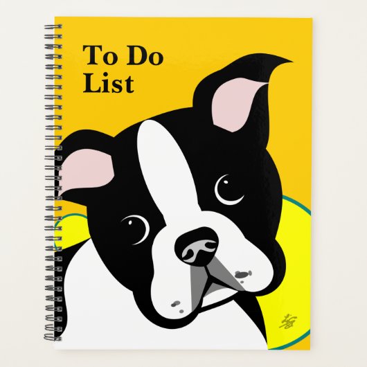 Boston Terrier Dog Planner (Voorkant)