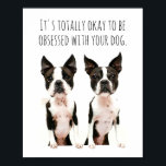 Boston Terrier Dog Pop Art Foto Post Poster<br><div class="desc">Boston Terrier Dog Pop Art Foto ontwerp. Voor het dier, hond en dierenliefhebber. Wat is beter dan één Boston Terrier? Twee Boston Terrier-honden. De karikatuur van de cartoon maakt dit nog leuker om samen te stellen. Optie om uw eigen foto en tekst toe te voegen. Beveel uw eigen aangepaste huisillustratie...</div>