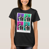 Boston Terrier Dog Pop Art T-shirt (Voorkant)